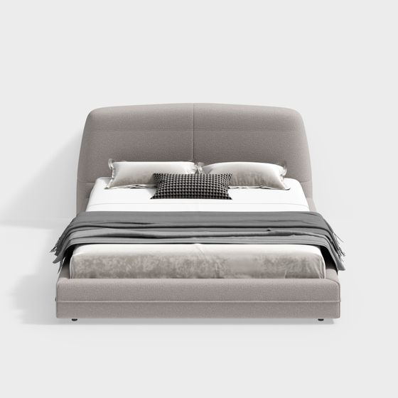 Cama doble de estilo moderno