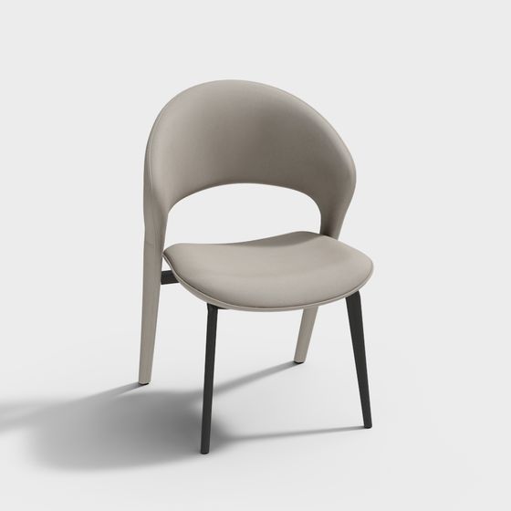 Curve Chair 3D model for Contemporary Interiors