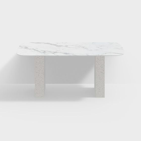 Elegant Marble Texture Coffee Table 3D model