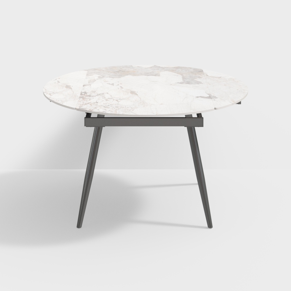 Modern style 1.3m telescopic dining table