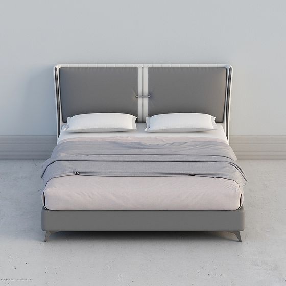 Modern Minimalist Bed 3D model