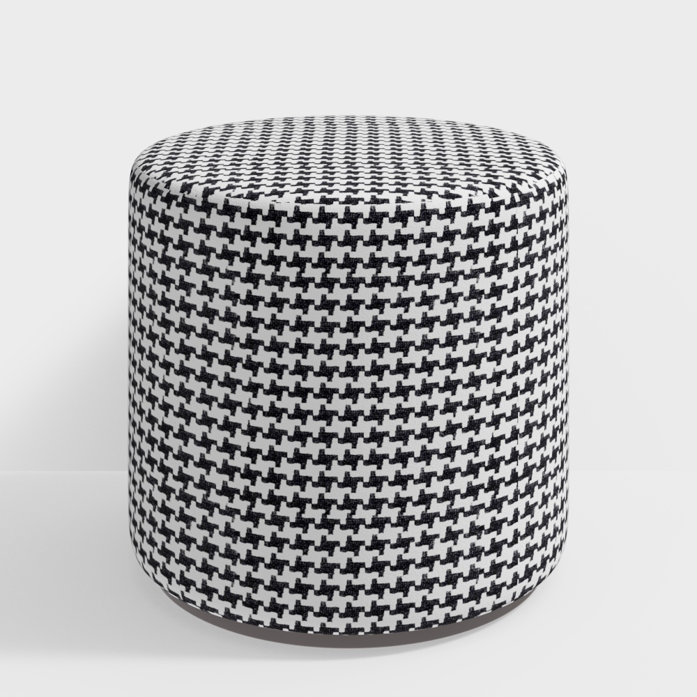 Elegant Round Stool 3D model for Modern Interiors