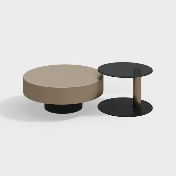 Elegant Round Table Set 3D model