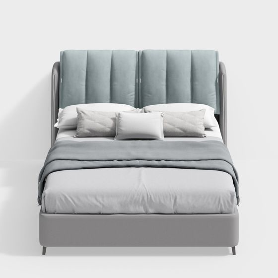 Urban Comfort 3D model Bed for Modern Homes