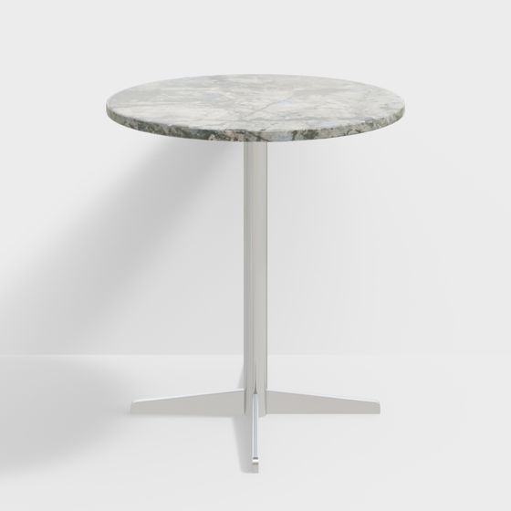 Stylish Marble Round Table 3D model