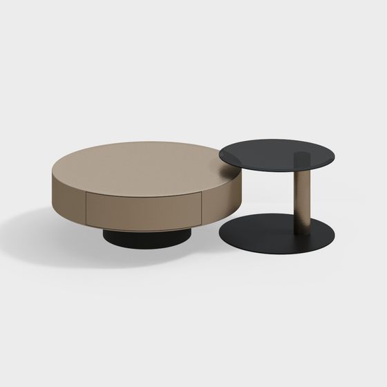 Elegant Round Coffee Table 3D model