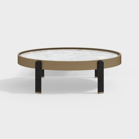 Elegant Low-Polygon Round Table 3D model for Modern Designs