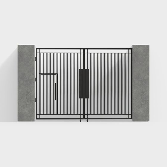 Urban Gate 3D model - Futuristic Low Polygon Design