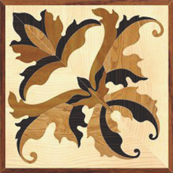 Corner Da Vinci Flooring 3D Model in Yellow and Black