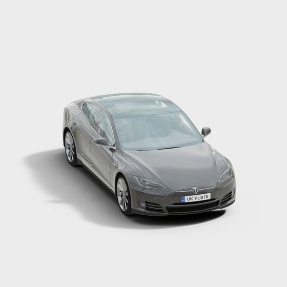 Elegant Tesla Model S Low Poly 3D model
