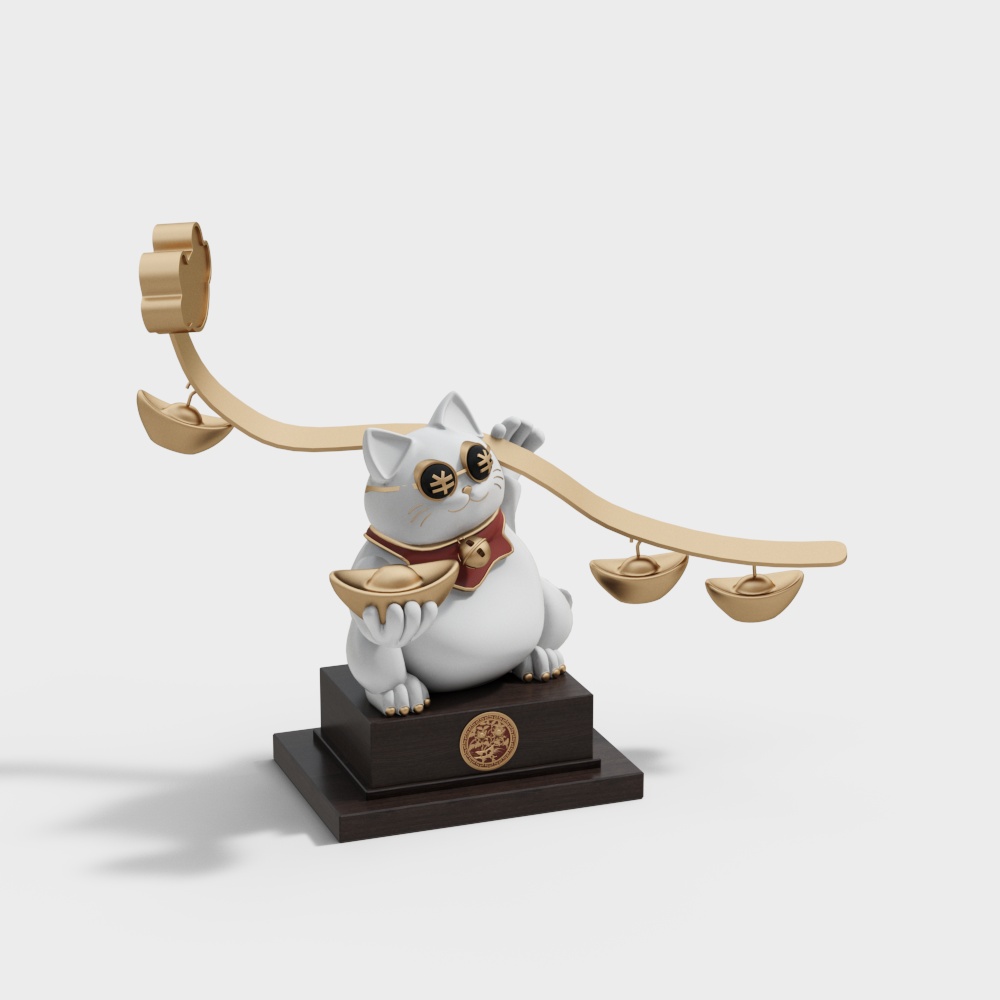 Lucky Cat 3D Model: Fusion of Tradition and Modern Aesthetics