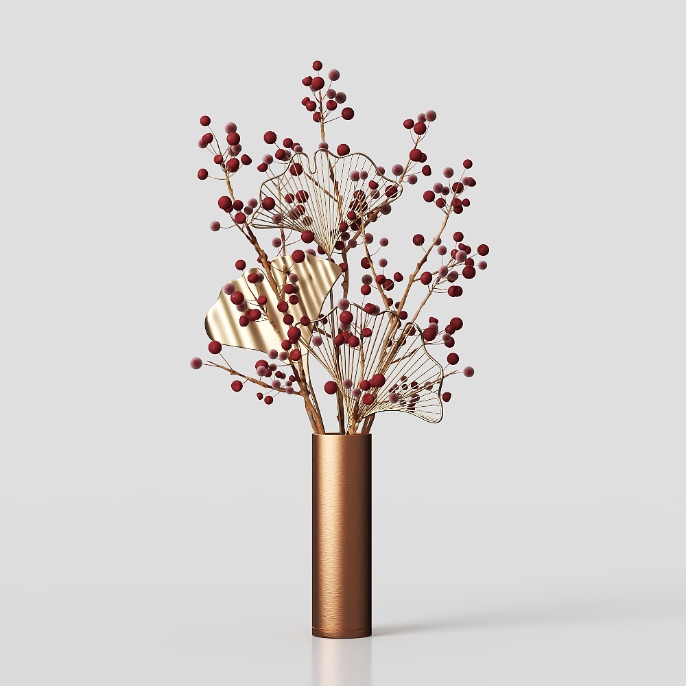 Trang trí bó hoa trái cây Holly cho Tết Nguyên Đán