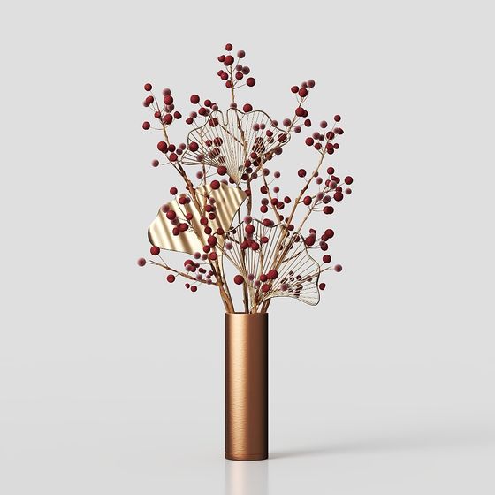 Trang trí bó hoa trái cây Holly cho Tết Nguyên Đán