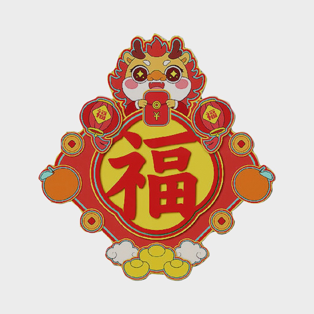 Lucky Lion 3D Model in Low Polygon Style