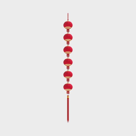 Chinese Lantern Garland 3D model