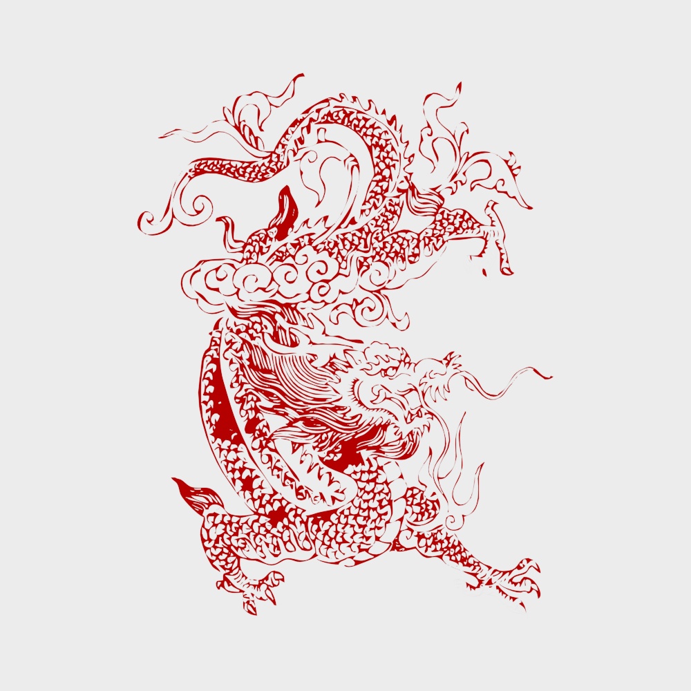 Fleurs de fenêtre de l'année du dragon