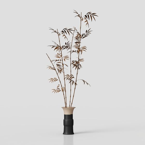 Elegant Bamboo 3D Model for Artistic Designs