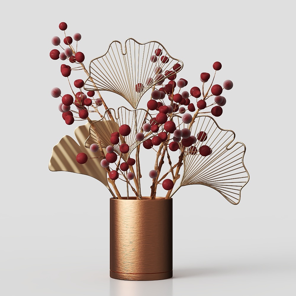 New Year Holly fruit bouquet decoration