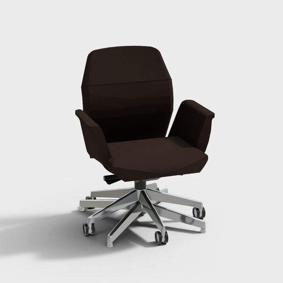 Elegant Low-Poly Office Chair 3D model for Modern Spaces