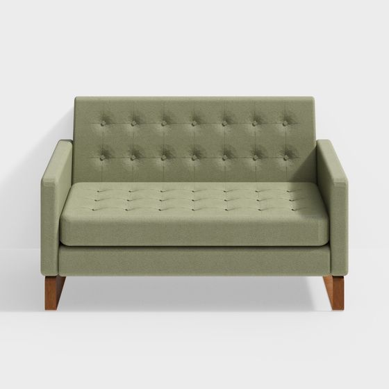 Chic Olive Green Sofa 3D model for Modern Spaces