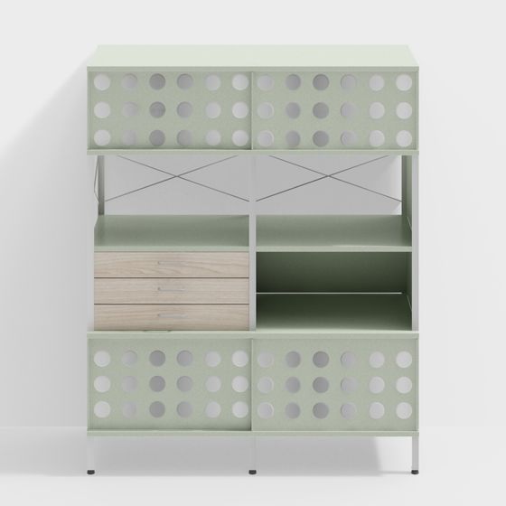 Stylish Modular Storage Cabinet 3D model