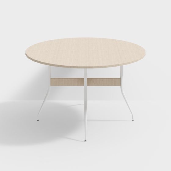 Low Poly Round Table 3D model for Modern Spaces