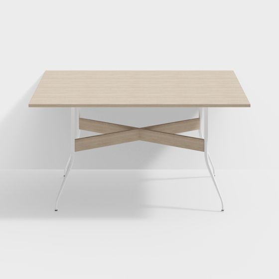 Cross-Legged Office Desk 3D Model for Modern Spaces