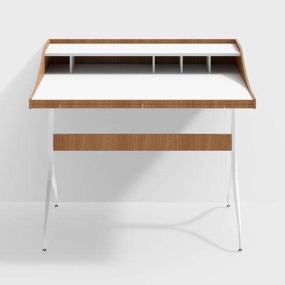 Sleek Streamlined Desk 3D model