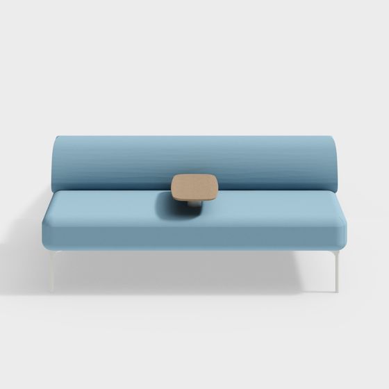 Stylish Streamlined Sofa 3D model for Creative Spaces