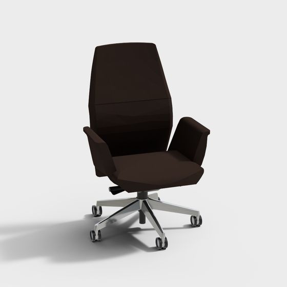 Elegant Low-Poly Office Chair 3D model