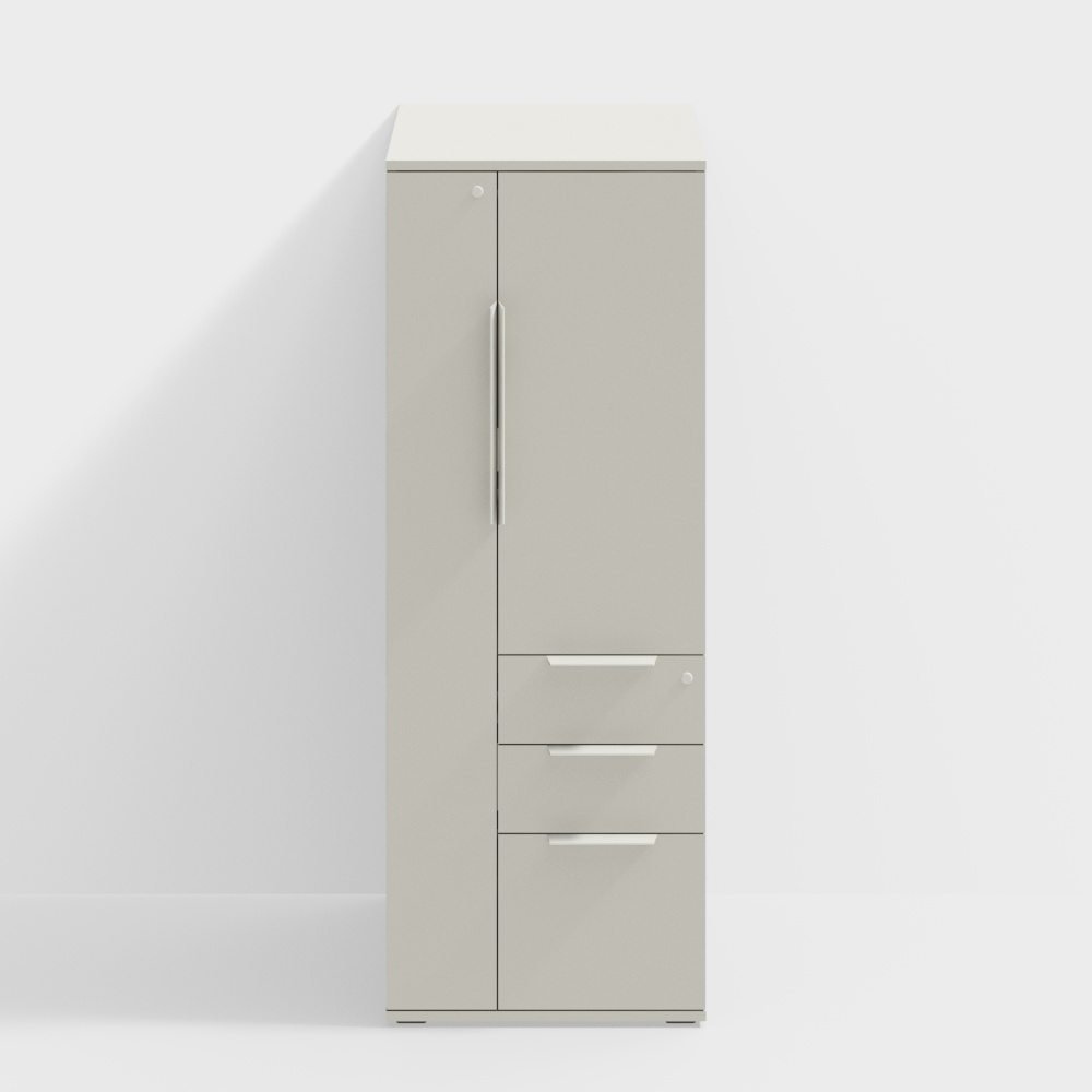 Стеллаж Haworth BeHold с личным хранилищем и дверцами