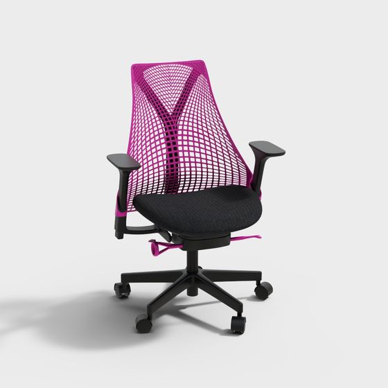 Unique Low-Polygon Office Chair 3D model