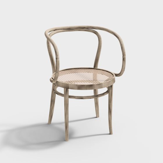 Vintage Bentwood Chair 3D model