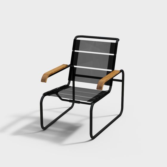 Stylish Minimalist Lounge Chair 3D model for Modern Interiors