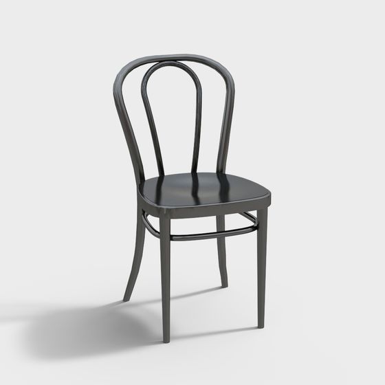 Elegant Vintage Chair 3D model for Retro Interiors