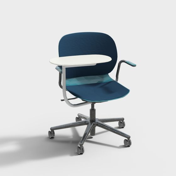 Chic Low-Poly Office Chair 3D model for Creative Spaces