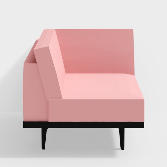 Urban Chic Pink Sofa 3D Model