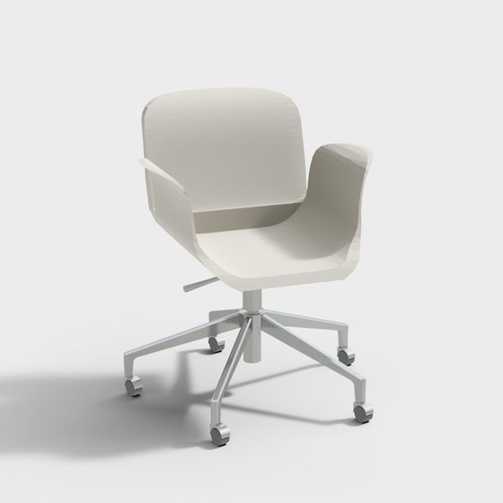 Sleek Low-Polygon Office Chair 3D model