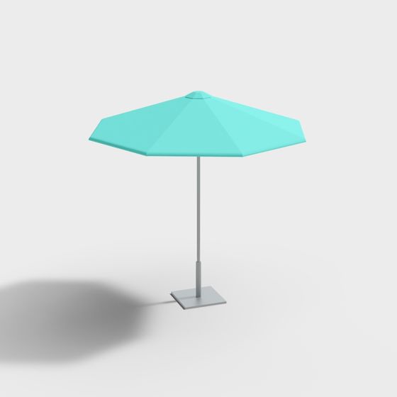 Low Polygon Outdoor Umbrella 3D model