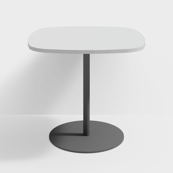 Stylish Low-Poly Round Table 3D model