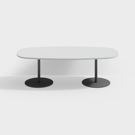 Стол Haworth Jive с асимметричной круглой основой Pebble