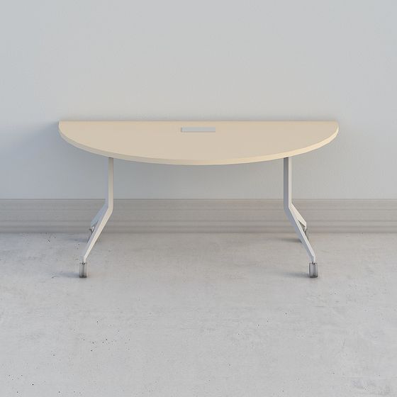 Stylish Half-Round Conference Table 3D model