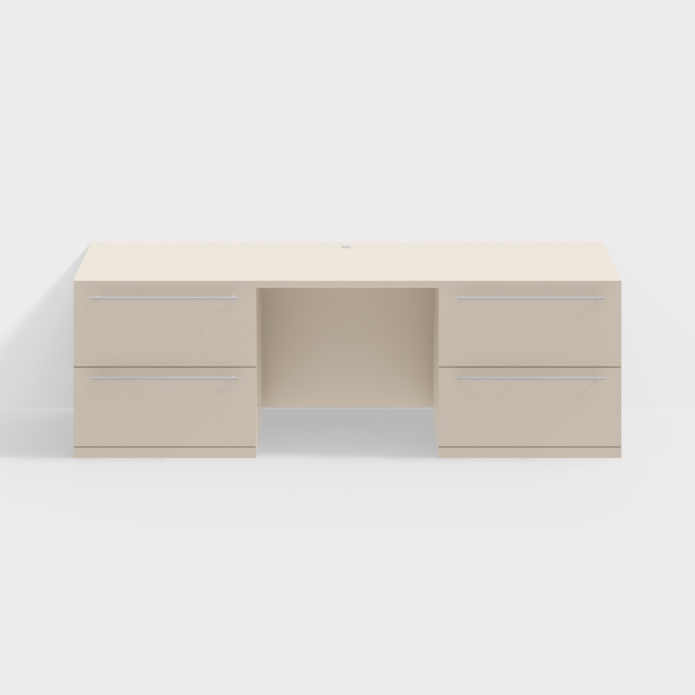 Haworth Masters Credenza Schreibtisch mit Seitenablagen