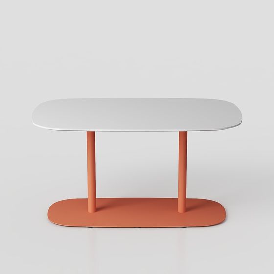 Elegant Oval Table 3D model for Modern Interiors