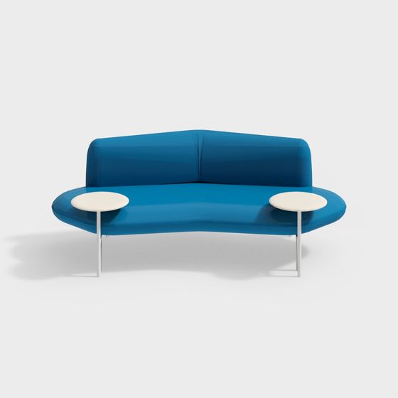 Stylish Urban Curve 3D Model Sofa