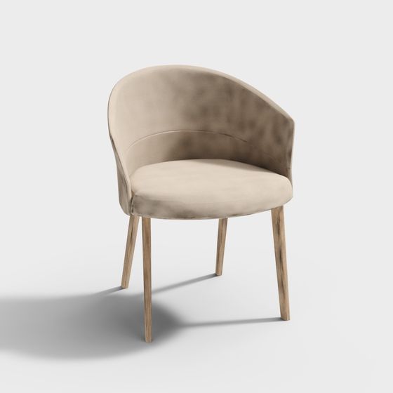 Warm Armchair 3D model for Modern Aesthetics