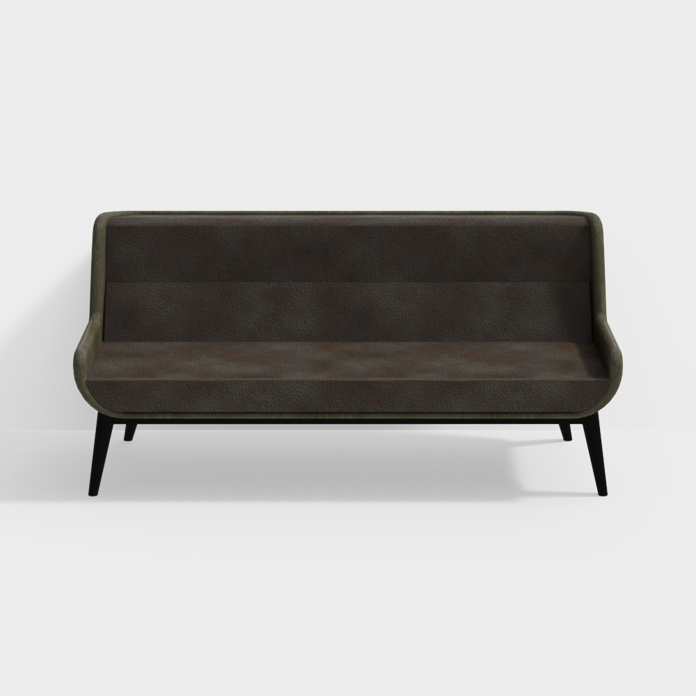 Sofa NTO_Hush Lưng thấp 3 chỗ ngồi với đế gỗ