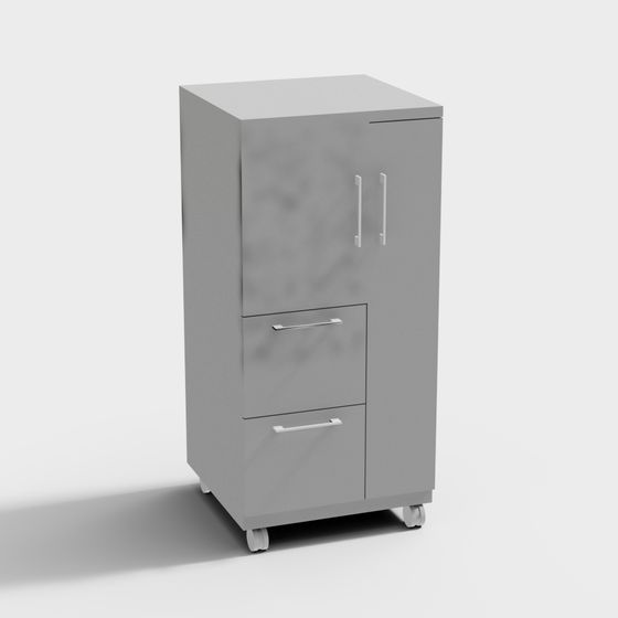Modern Minimalist Mobile Storage Cabinet 3D model