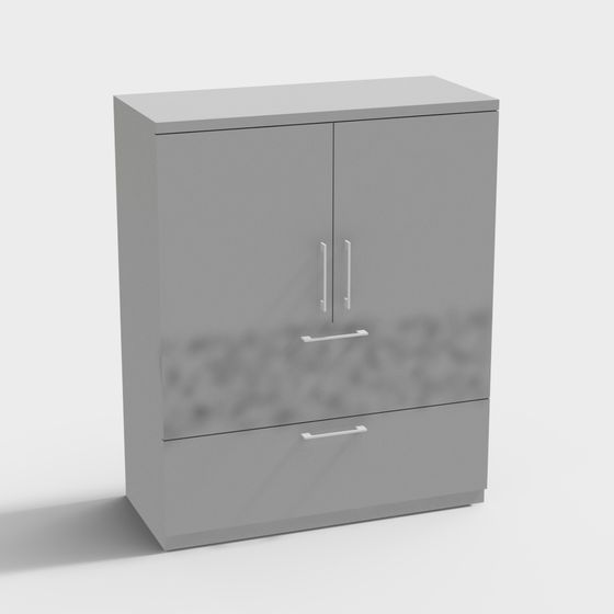 Stylish Urban Storage Cabinet 3D model for Creative Projects