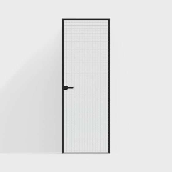 Grid Glass Door 3D model